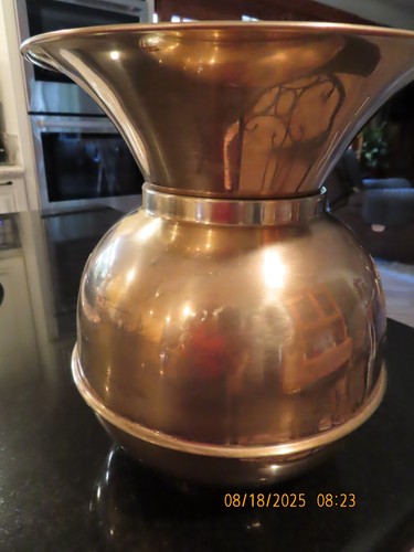 Vintage Wells Fargo & Co. Express SF Division Spitoon Solid Brass 10" x 9" - Picture 4 of 8