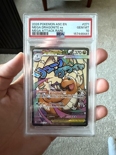 2026 POKEMON ASC EN-ASCENDED HEROES MEGA ATTACK RARE MEGA DRAGONITE EX PSA 10
