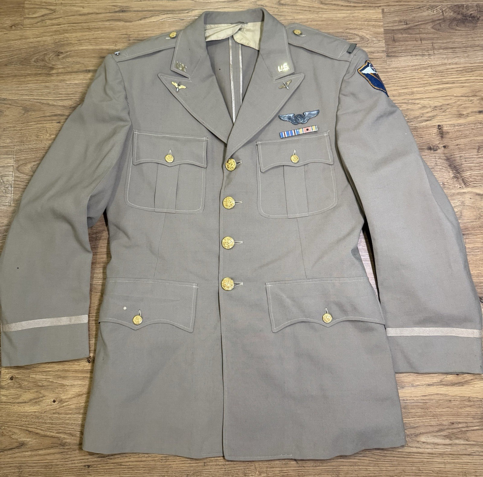 4th Army Air Force Lieutenant’s Jacket Named W/ Air Crew Wings