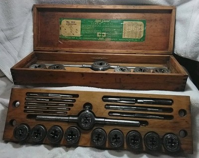GREENFIELD TAP& DIE CORP #311 SCREW PLATE 2PEICE ADJ. DIE ''VINTAGE '' USA  