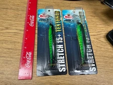 Manns Stretch 15+ Fishing Lures (2) Fire Tiger / Hot Tiger, NIP