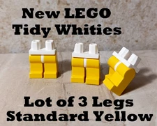 New LEGO Underwear Set Lot 3 White Briefs Standard Yellow Skin Flesh Bare Feet