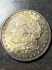 1880-S Morgan Silver Dollar, Choice BU, Beautiful Vibrant Rainbow Toning Toner