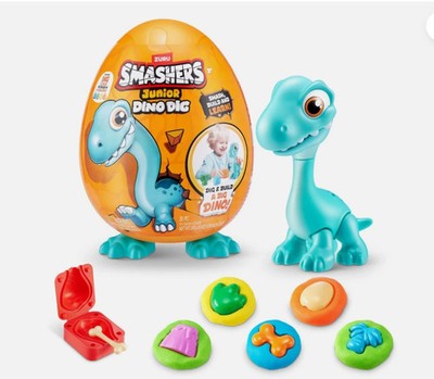 Smashers Junior Dino Dig Large Egg (Brontosaur) by ZURU 18+ Surprises Compound