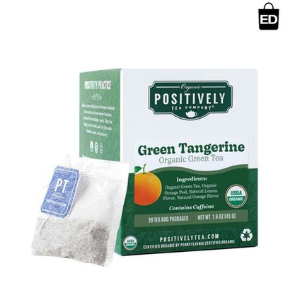 Delicious Green Tangerine Tea Bags - 20 Individually Packaged Sips of Wellness