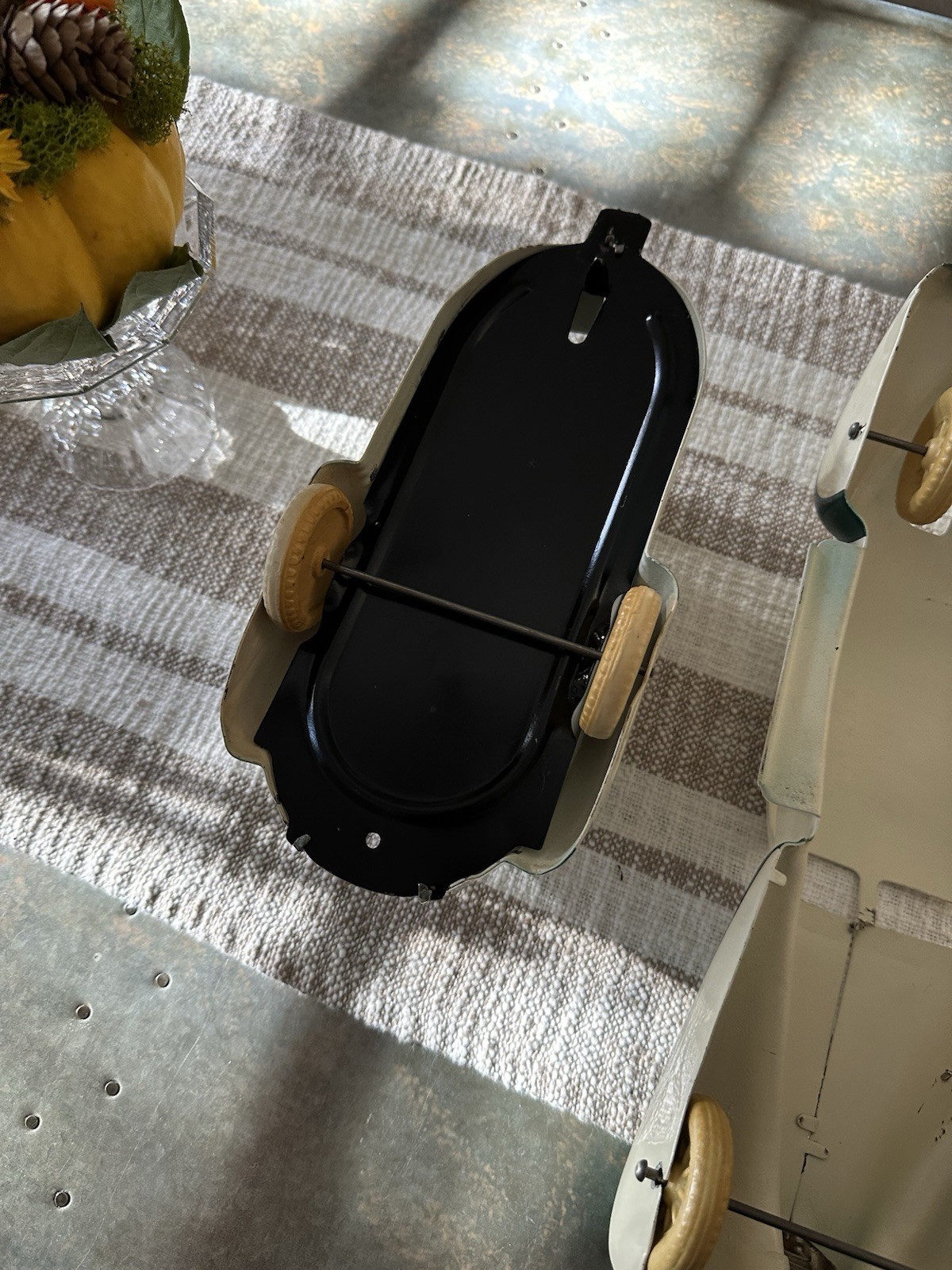 1930s Wyandotte Steel Toy LaSalle Sedan Car with Air Stream Camper Trailer