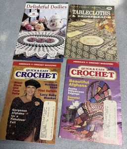 Crochet Booklet Total Of Four Quick And Easy Table Cloths Doilies
