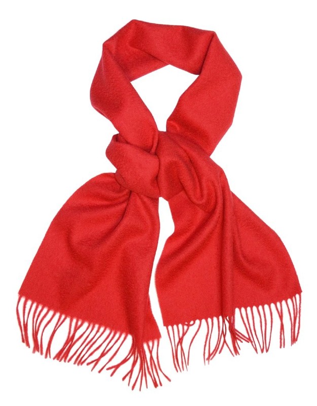 Biagio 100% Wool NECK Scarf Solid Red Color Scarve for Men or Women