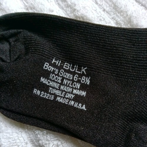 Vintage Hi-Bulk Brand Nylon Dress Socks Dark Brown Boys Five Pairs Small - Picture 4 of 4