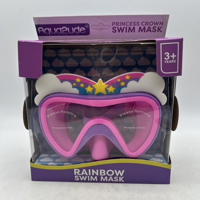 #ad #ad New kids Aqua2ude rainbow swim mask Fog Proof Pools beaches adj strap 3 Years $11.16