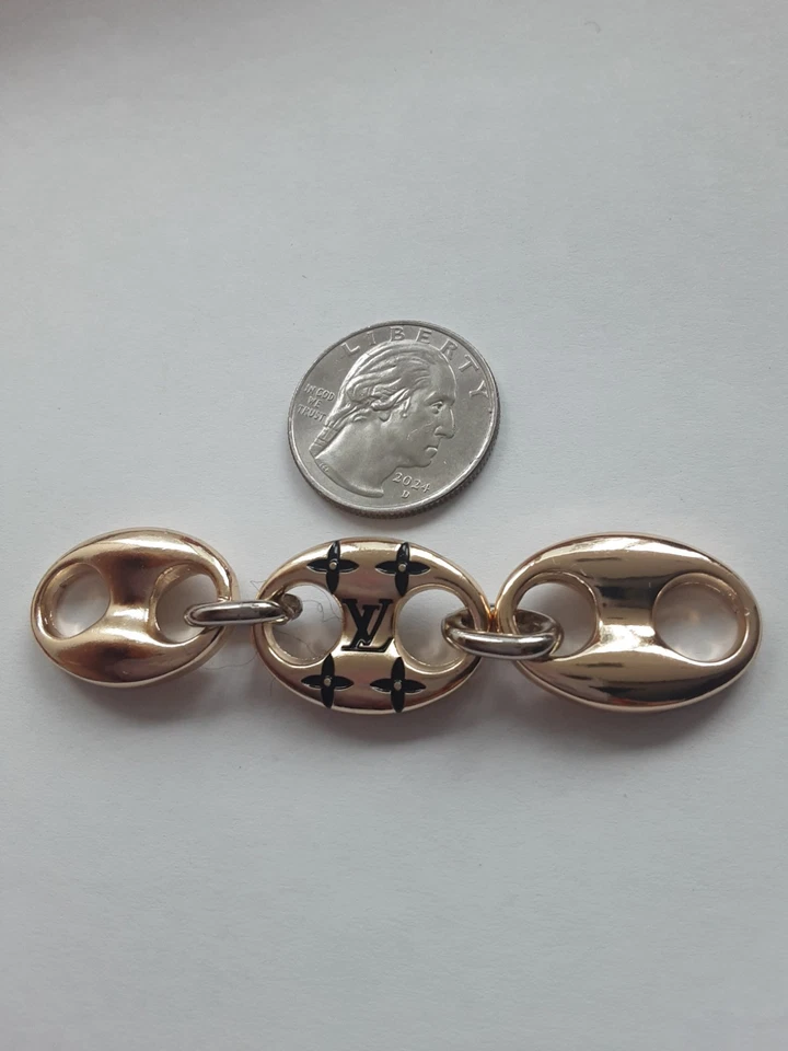 Un conector oro y negro colgante encanto cremallera tirador Foto 3 de 3