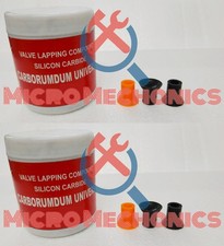 2x CARBORUNDUM Silicon Carbide Valve Lapping Compound 400g COARSE Grade 120 Grit