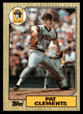 1987 Topps Pat Clements #16 Pittsburgh Pirates MLB Baseball Base Set