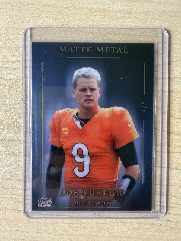 2026 Wild Card Metal Joe Burrow Matte Metal Gold 4/5 SSP Bengals