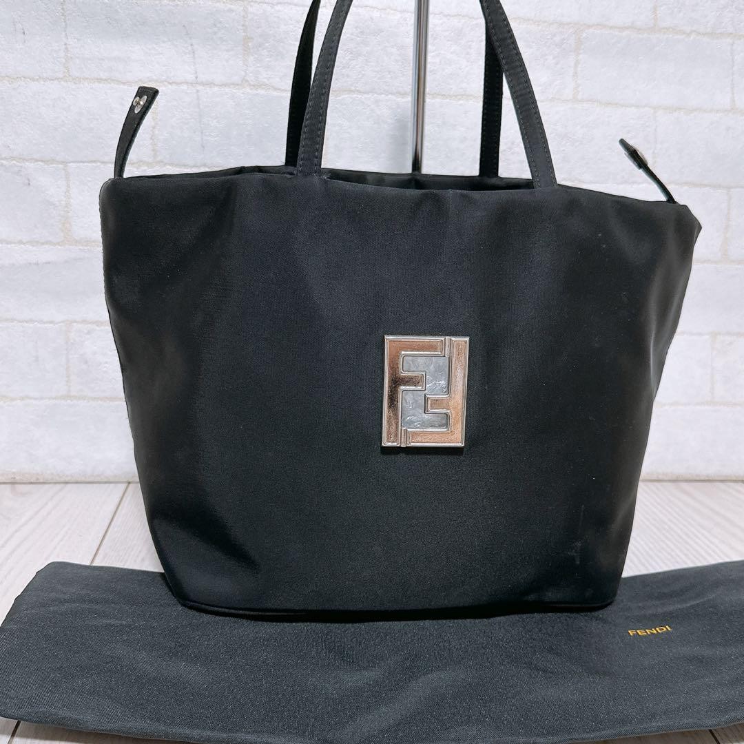 FENDI FF PVC Black Tote Bag Authentic G05152222