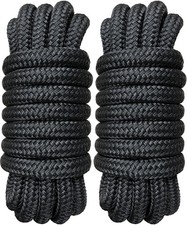 Boat Dock Lines 3/4" x 20' - Double Braided Nylon Boat Ropes for Docking with...