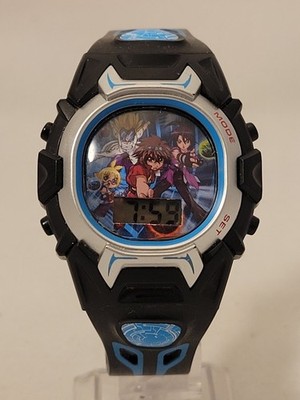 Bakugan Battle Brawlers Kids' LCD Blue Digital Watch - Working
