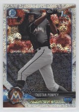 2018 Bowman Draft Chrome Sparkles Refractor Tristan Pompey #BDC-129 sl3