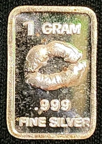 1 Gram .999 Fine Silver Art Bar Ingot. Hot 💋 . Fun Way Dip Into Investing.