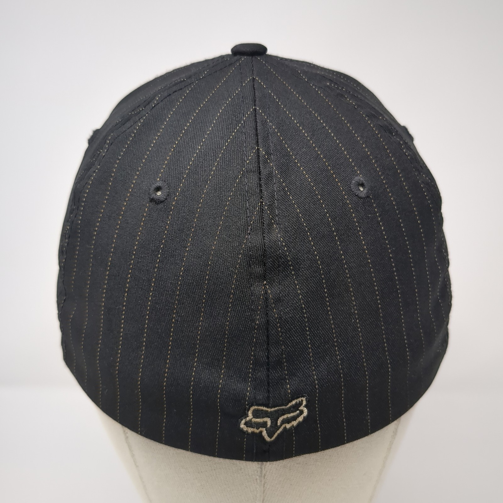 Fox Fitted Baseball Hat Black Medium Embroidered … - image 6