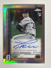 2025 Topps Chrome Update Ty Madden RC Rookie Debut Refractor Auto /499 Tigers