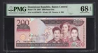 Dominican Republic 200 Pesos Oro 2007 P178 Uncirculated Grade 68