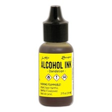Ranger, Tim Holtz, Alcohol Ink, Dandelion Alcohol Ink, .5 fl oz, Yellow Ink