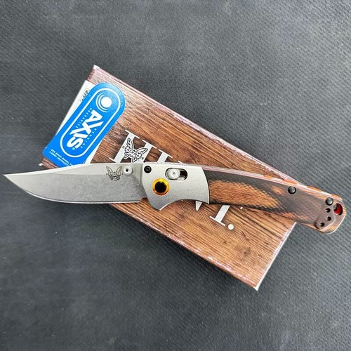 Benchmade 15085-2 Mini Crooked River Stabilized Wood Handle CPM-S30V Knife - Picture 8 of 8