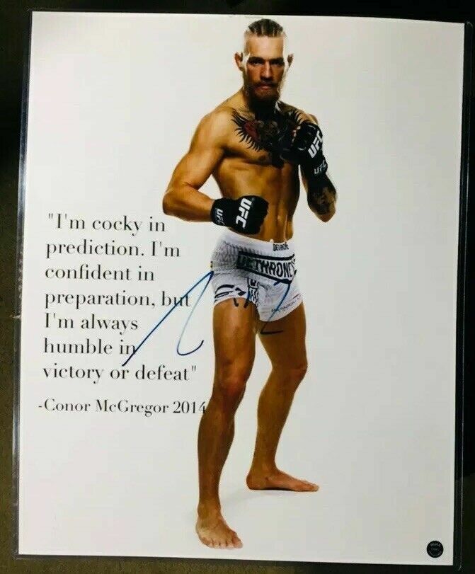 CONOR MCGREGOR HUGE 16X20 AUTO/SIGNED POSTER - WITH SERIAL NUMBER UFC AUTHENTIC
