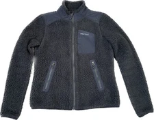 Marmot Wiley Sherpa Fleece Mens Small Black Full Zip Polartec Jacket