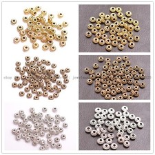 100Pcs Tibetan Silver/Gold/Bronze Roundelle Spacer Beads Jewelry Findings 6MM