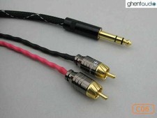 C06 (1m 3ft) -- 6.35mm (1/4') TRS(male) to Dual(2) RCA(male) Canare L-4E6S Cable