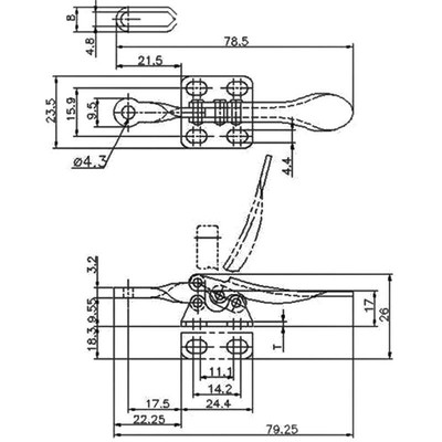 GH-201A Clamp Quick-Release Toggle Clamps Vertical Toggle Clamp Hand Clip TZ #lk