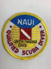 Vintage Patch - Scuba Diving - NAUI - Qualified Scuba Diver - Embroidered - 3"