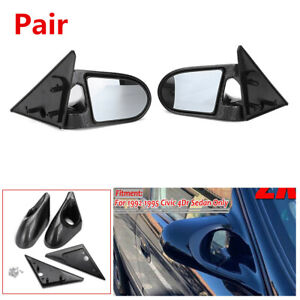 Carbon Fiber With ABS Mirror with Glass SPN Style For 2006 Honda Civic 4 Doors