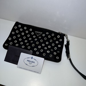 prada nylon wristlet pouch