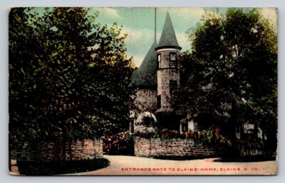 c1910 Entrance To Senator Home Elkins West Virginia P650