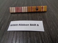 US MILITARY WWII CONFLICT CLOTH Ribbon Bar Service made in USA used BAR # 8