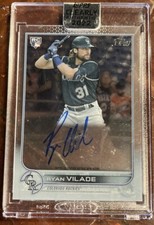 2022 Topps Clearly Authentic Ryan Vilade Rookie On-Card Auto Encased Rockies