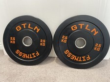 NEW 4 x 2.5kg GTLN Olympic Bumper Weight Plates 35cm Diameter