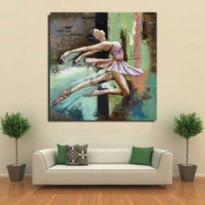 Impressionist Canvas Art Gallery Ballerina Oil Painting by European Bronze Decor