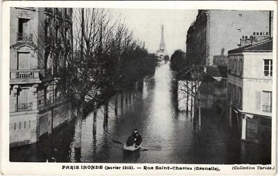 CPA Inondations PARIS 1910 Grenelle. Rue St-Charles (972291)