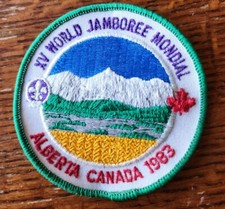 World Jamboree 1983 Patch Alberta Canada gauze back - participant NOS