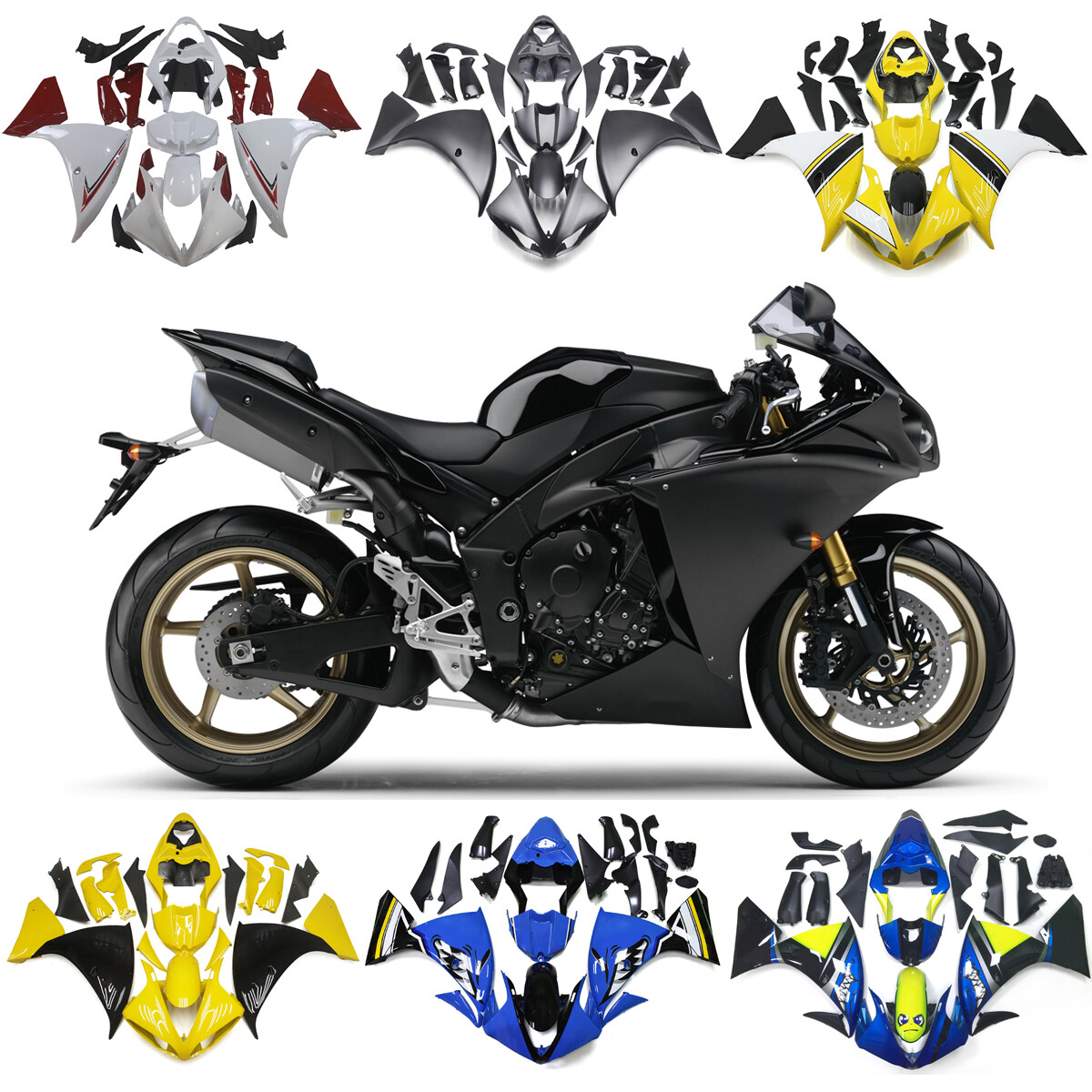 ABS Injection Bodywork For Yamaha YZF R1 2009 10 2011 Plastic Fairings Body Kits
