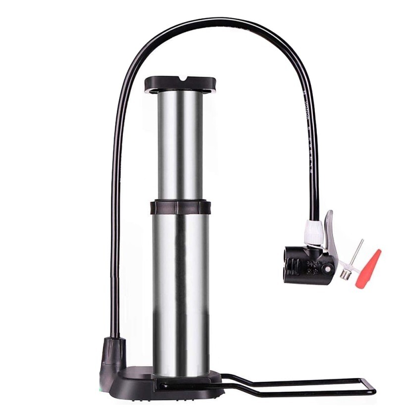 Bomba hinchador inflador de pie multiuso bombin Manguera Flexible