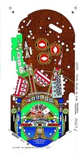 Williams River Boat Gambler Pinball Machine Playfield Overlay WMS FILMS