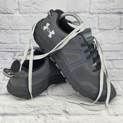 Under Armour Charged Toccoa 3 Men Sz 8.5 Gray Run Walk Jog Shoes Cushion Comfort