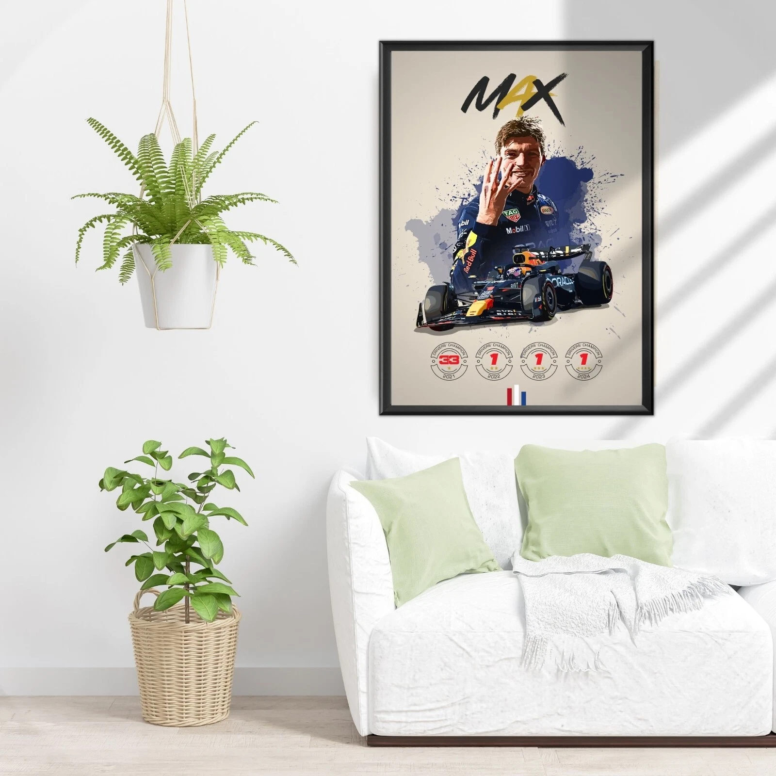 Max Ver Stappen Four-Time World Champion Poster
