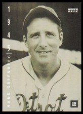 1994 General Motors Ken Burns the American Upper Deck Epic Hank Greenberg #4