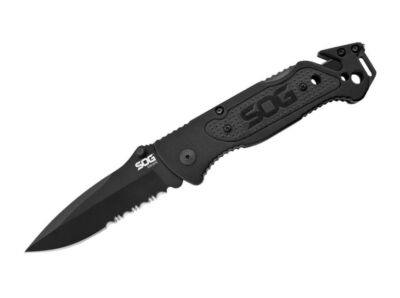 SOG Escape Black Rettungsmesser Taschenmesser 9Cr18MoV Notfallmesser   01SG035